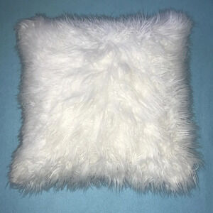FURRY LARGE DOUBLE SIDED FEATHER PILLOW white and fluffy 20” X 20”
